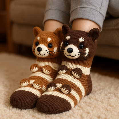 Plush Sloth Slipper Socks | Non-slip cosy warmth