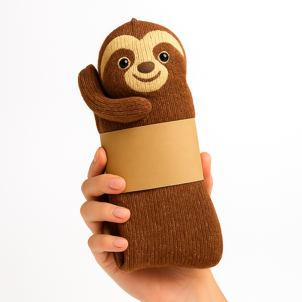 Plush Sloth Slipper Socks | Non-slip cosy warmth