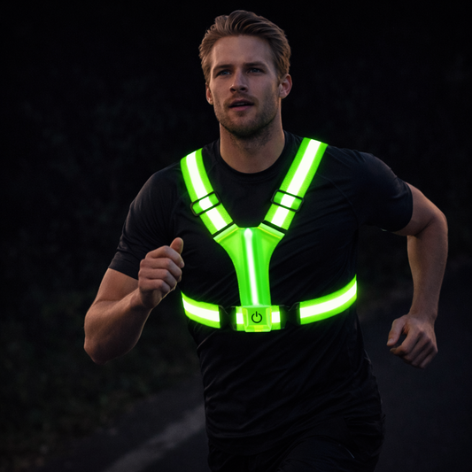 Running Vest LED Reflective Safety Vest Rechargeable High Visibility Gear