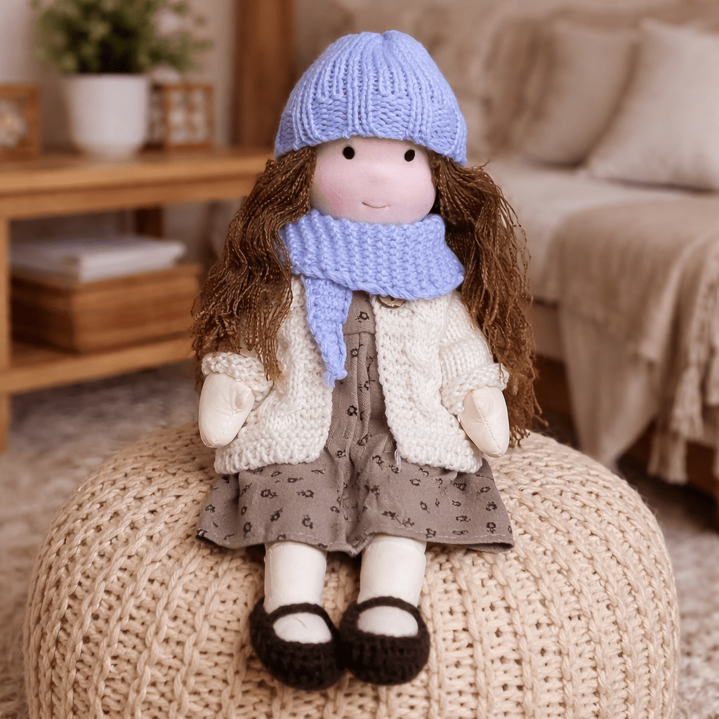 Baby Doll Soft Plush Cotton Handmade Waldorf Style Toy