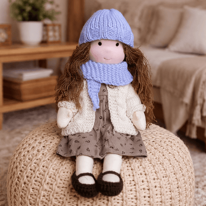 Baby Doll Soft Plush Cotton Handmade Waldorf Style Toy