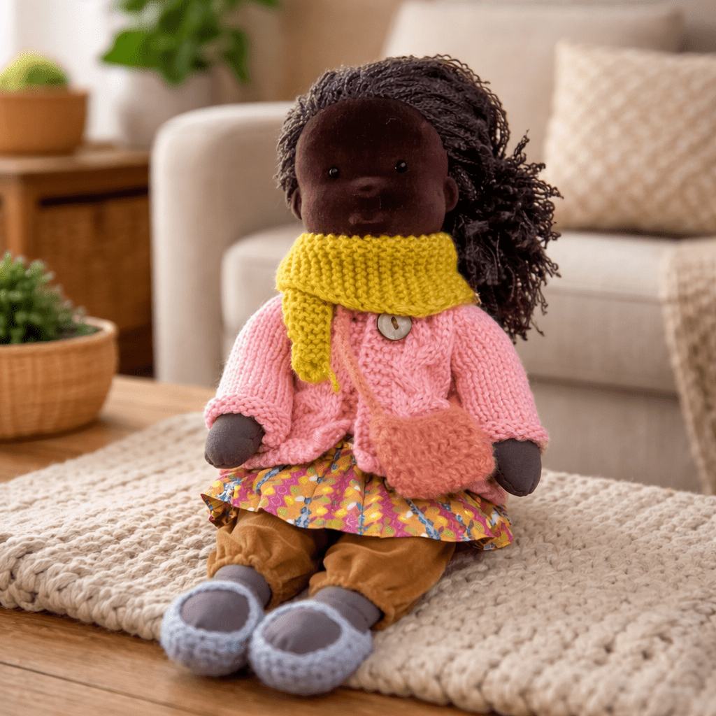 Baby Doll Soft Plush Cotton Handmade Waldorf Style Toy