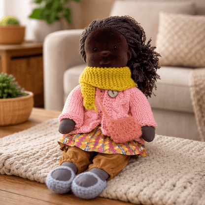 Baby Doll Soft Plush Cotton Handmade Waldorf Style Toy
