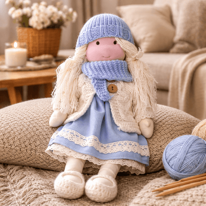 Baby Doll Soft Plush Cotton Handmade Waldorf Style Toy