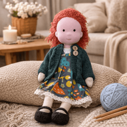 Baby Doll Soft Plush Cotton Handmade Waldorf Style Toy