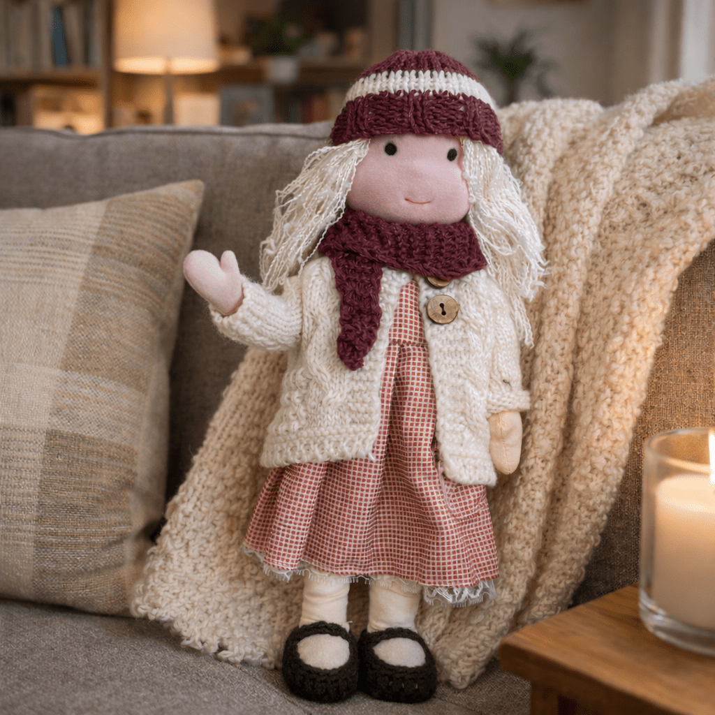 Baby Doll Soft Plush Cotton Handmade Waldorf Style Toy