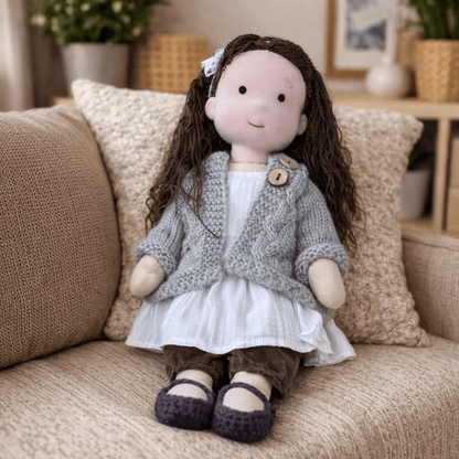 Baby Doll Soft Plush Cotton Handmade Waldorf Style Toy