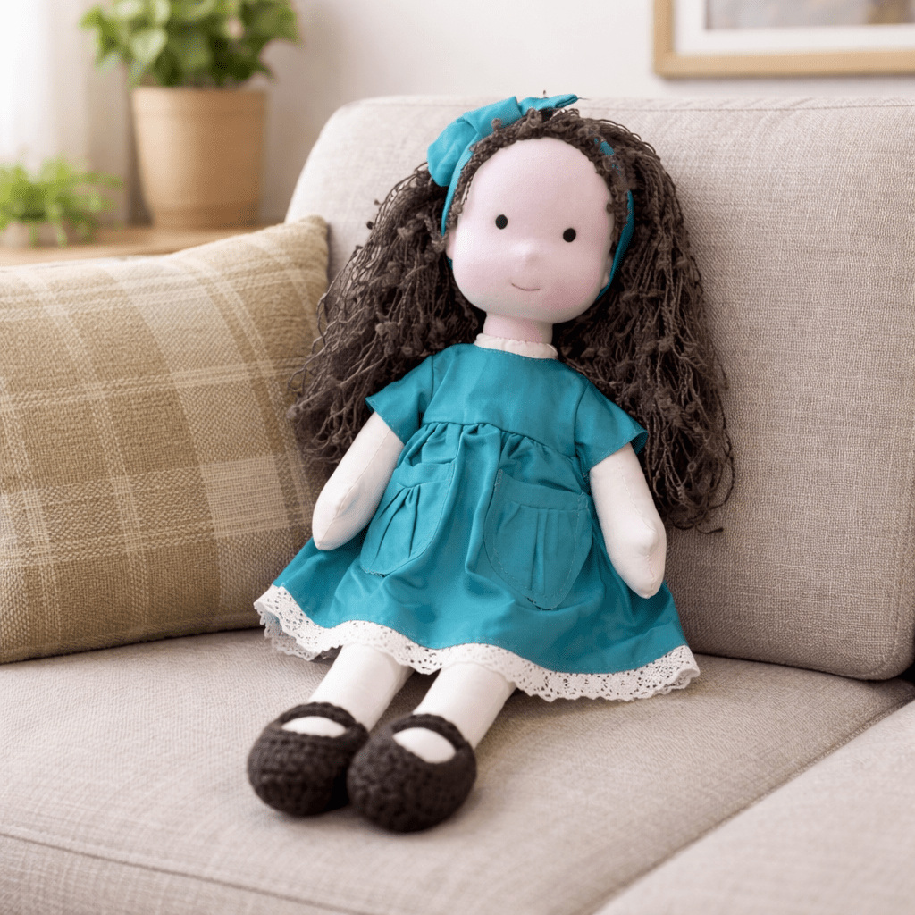 Baby Doll Soft Plush Cotton Handmade Waldorf Style Toy