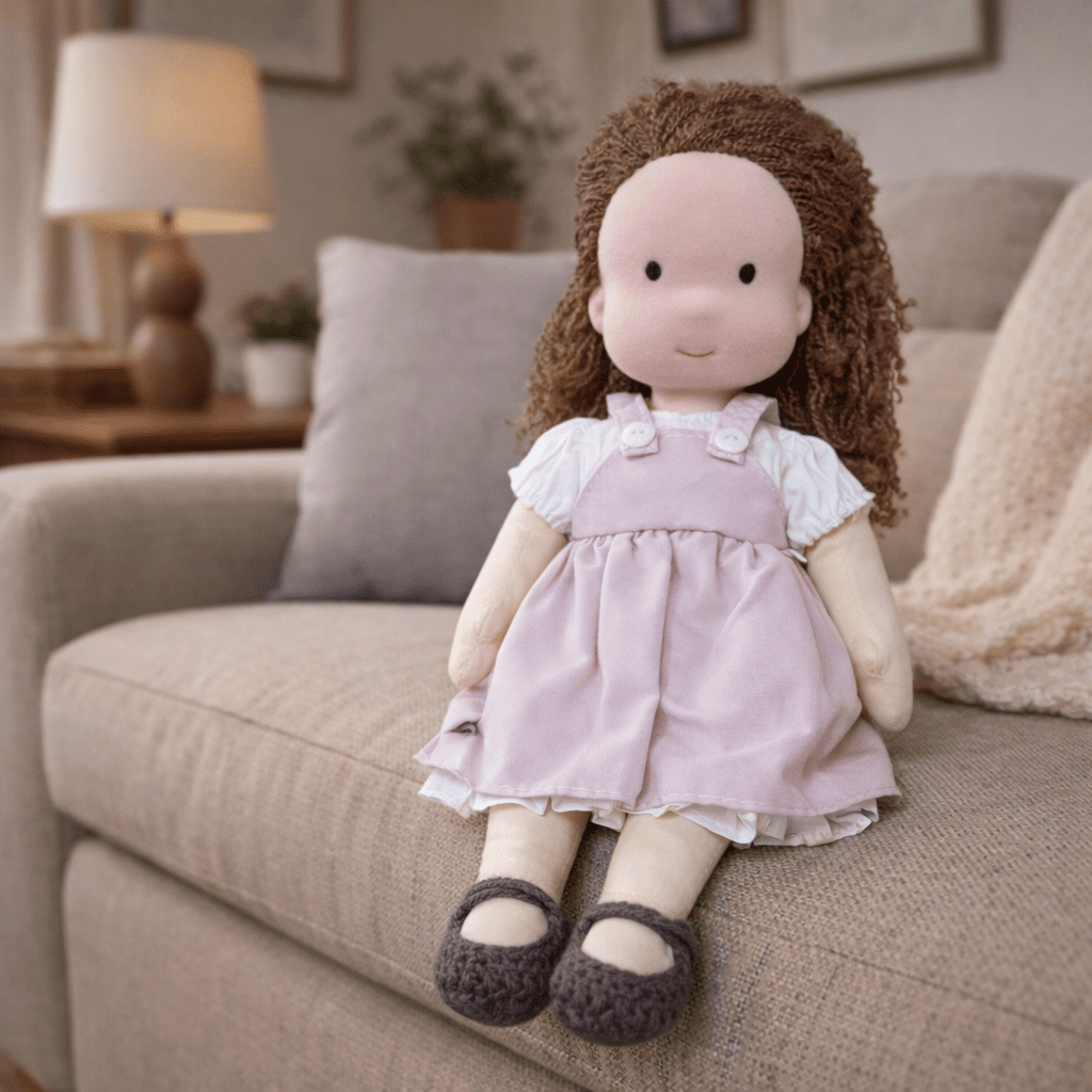 Baby Doll Soft Plush Cotton Handmade Waldorf Style Toy