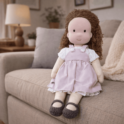 Baby Doll Soft Plush Cotton Handmade Waldorf Style Toy