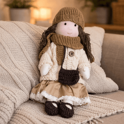 Baby Doll Soft Plush Cotton Handmade Waldorf Style Toy
