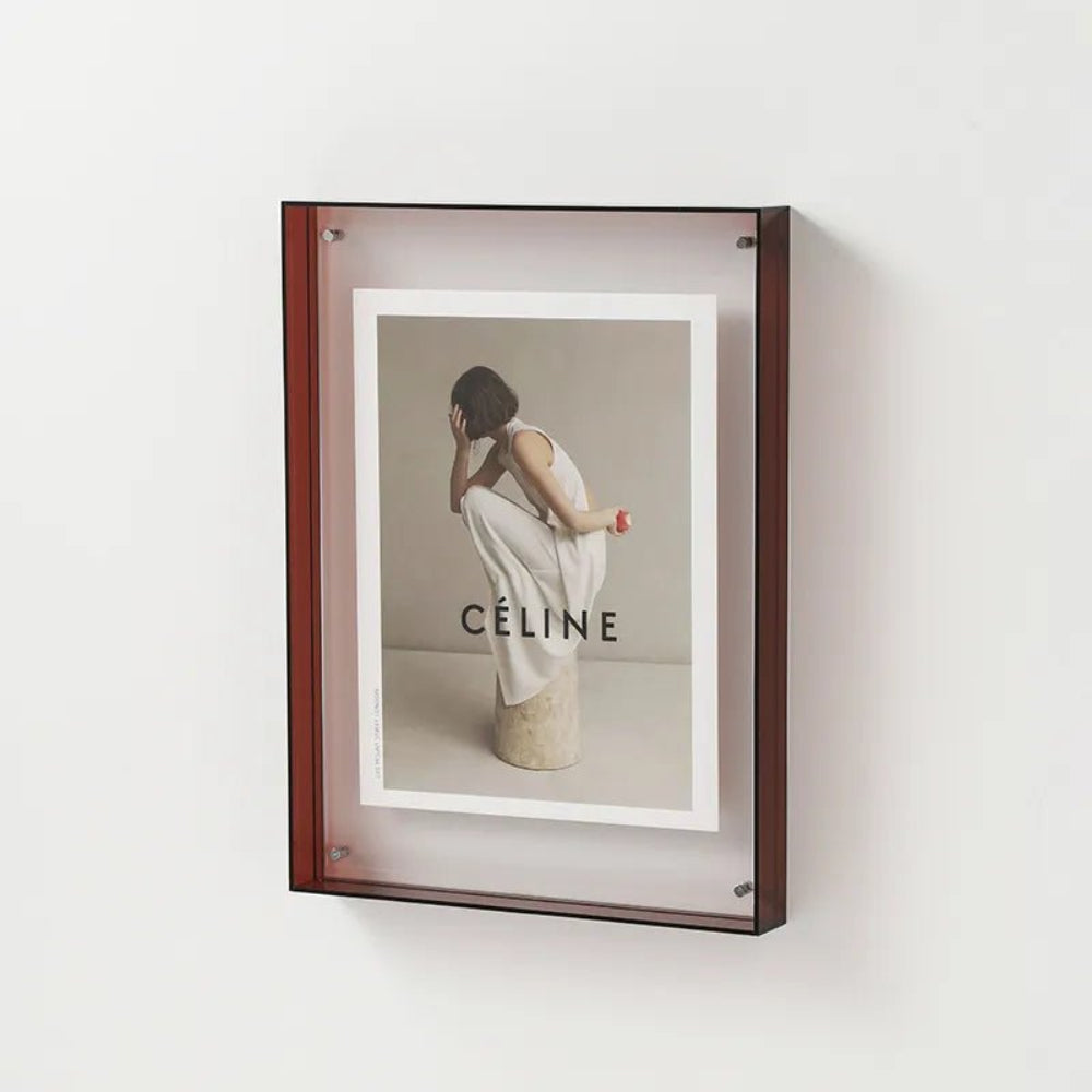 Acrylic Photo Frame | Floating colour border display