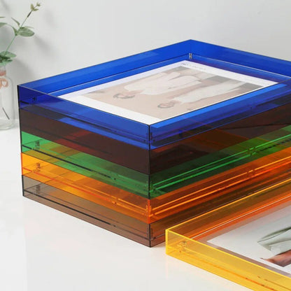 Acrylic Photo Frame | Floating colour border display