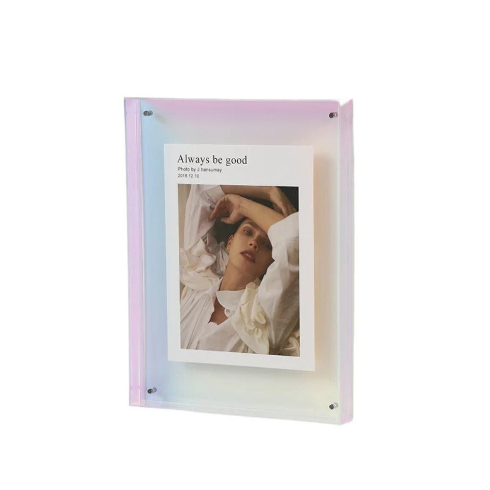 Acrylic Photo Frame | Floating colour border display