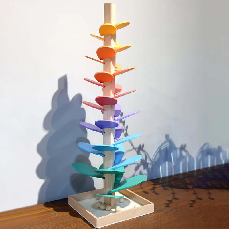 Marble Run Wooden Toy Rainbow Sound Tree Educational Toy