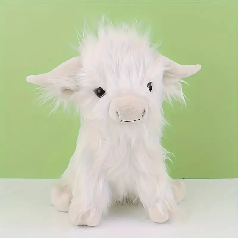 Plush Toy Highland Cow Stuffed Animal Soft Cuddly Animal Pillow