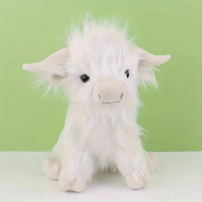 Plush Toy Highland Cow Stuffed Animal Soft Cuddly Animal Pillow