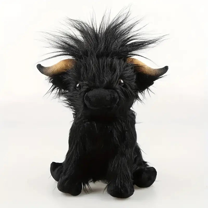 Plush Toy Highland Cow Stuffed Animal Soft Cuddly Animal Pillow