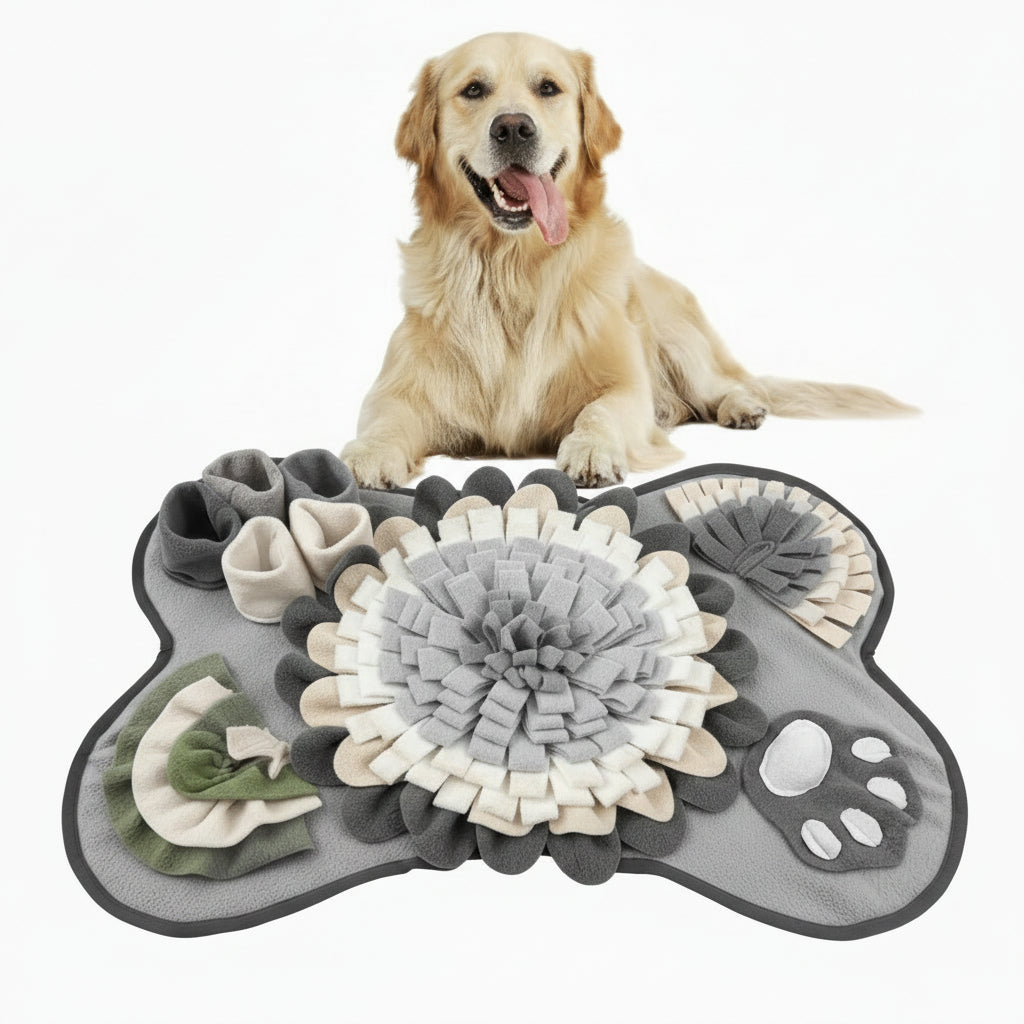 Bone Shaped Dog Snuffle Mat Interactive Slow Feeding Puzzle Mat Dogs