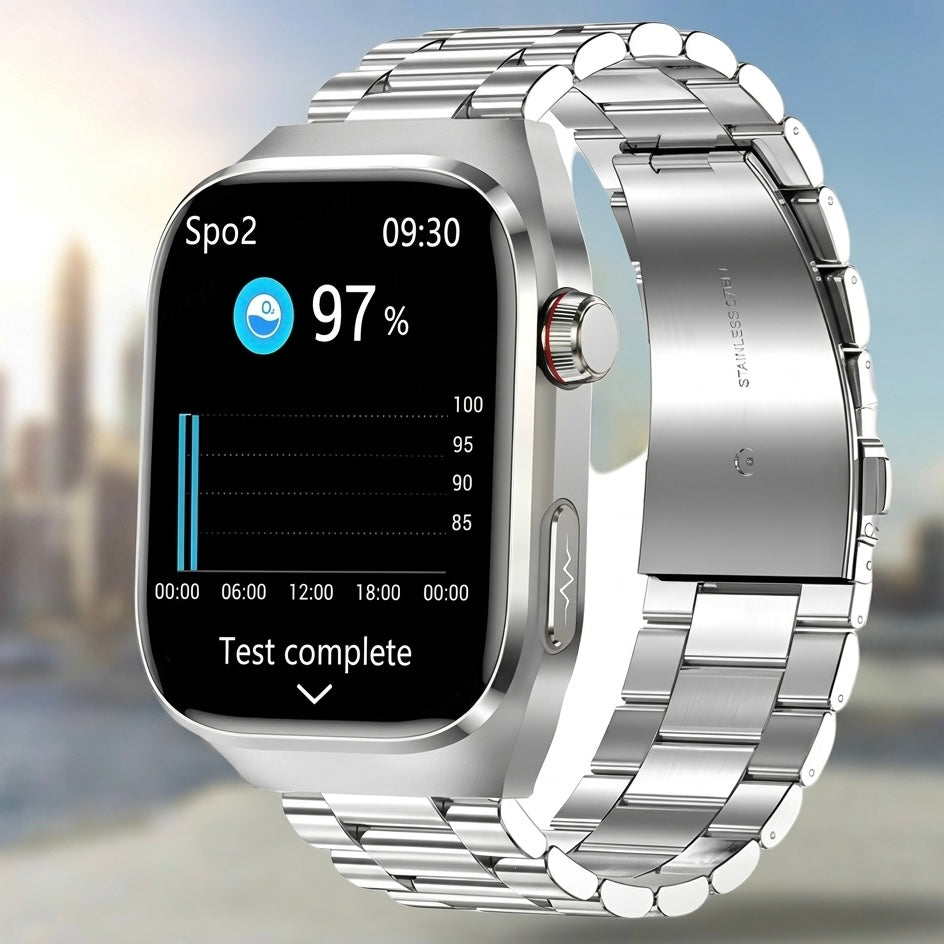 ECG Smart Watch | Heart Rate, Blood Oxygen & Sleep Tracking | IP68 | Bluetooth Calling | 650mAh | 2.04" AMOLED