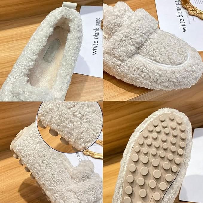 Slippers Winter House Shoes Plush Lined Non Slip Indoor