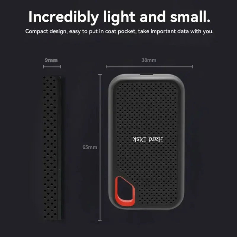 External Hard Drive Portable Metal High Speed Data Storage Drive