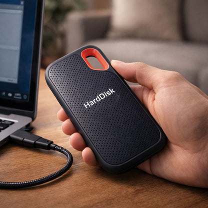 External Hard Drive Portable Metal High Speed Data Storage Drive