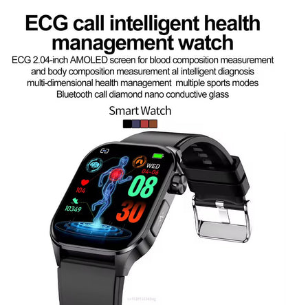 Smartwatch | Blood Pressure & Heart Rate Monitor | SOS Alert | IP68 | Bluetooth Calling | AMOLED
