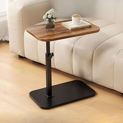 Side Table Adjustable Wood Metal Sofa Bed End Table