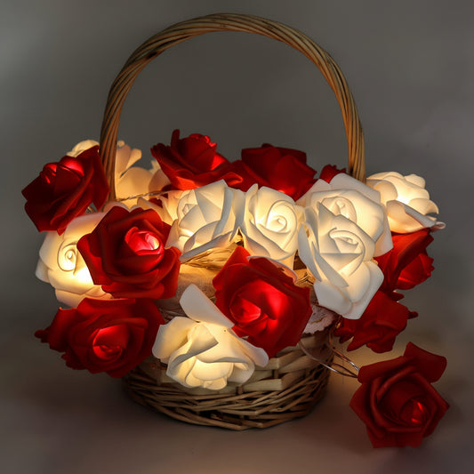 Valentines Romantic Flower Fairy Lights Gift Couples
