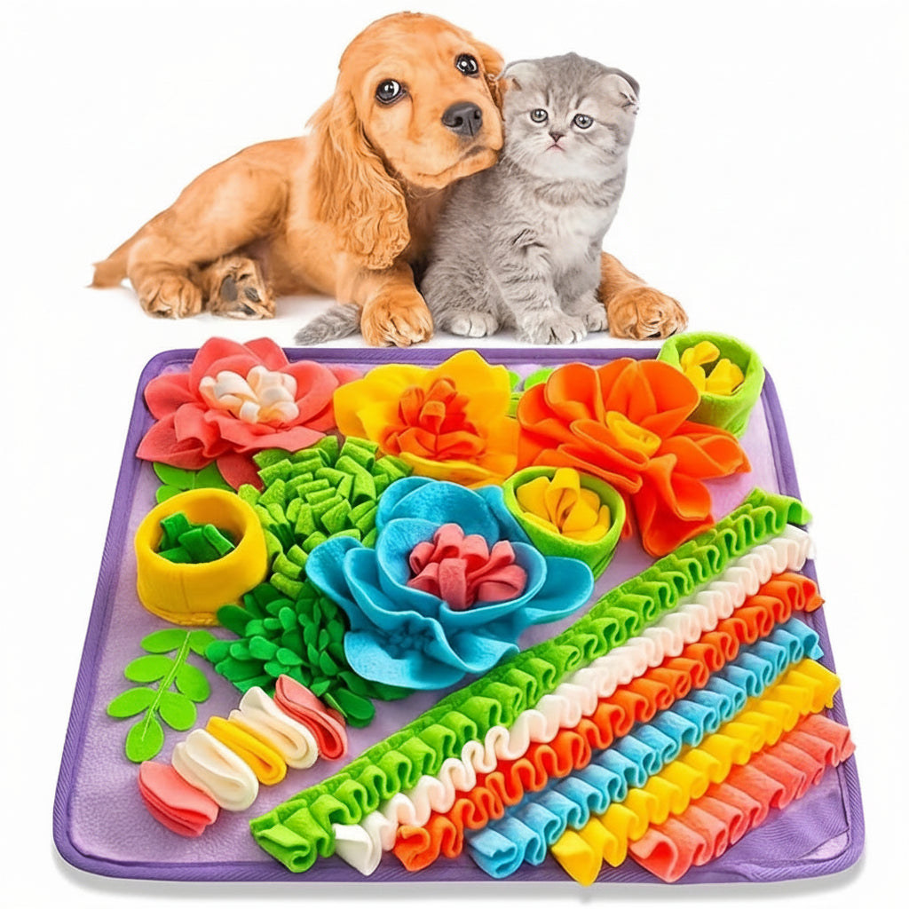 Sniff Seek Pet Mat Interactive Puzzle Dogs Cats Feeding Aid