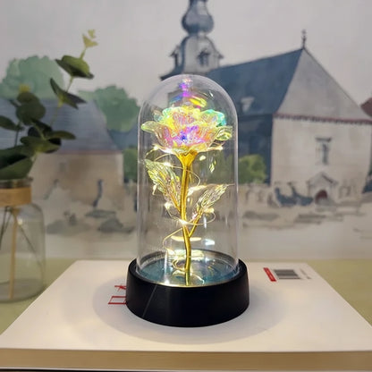 Artificial Rose Valentines Eternal LED Light Flower