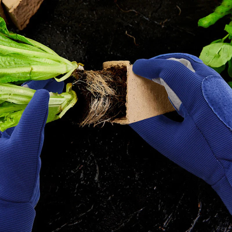Gardening Gloves Thorn Proof Leather Work Gloves for Rose Pruning