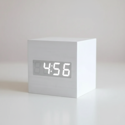 Cube | Digital Table Clock in Minimalist Wood Design