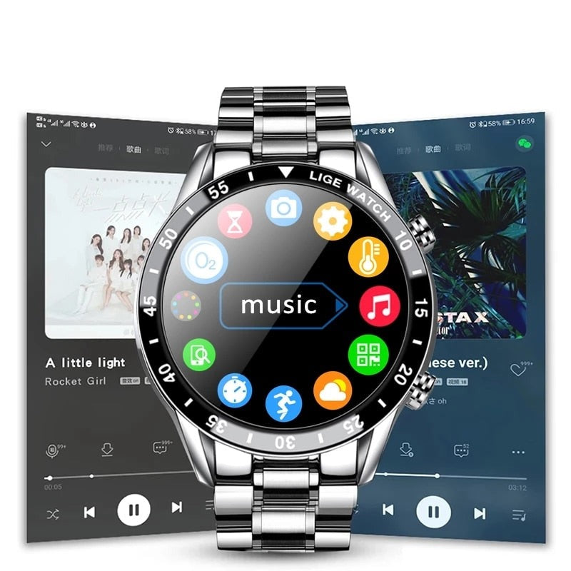 Smartwatch 4G with Metal Band Touchscreen for Calls and Fitness