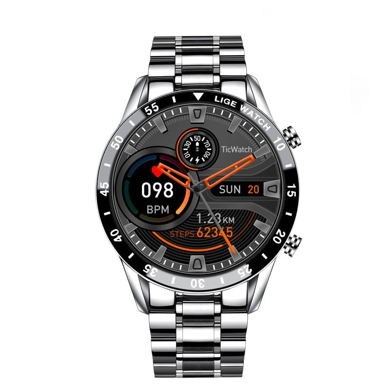 Smartwatch 4G with Metal Band Touchscreen for Calls and Fitness