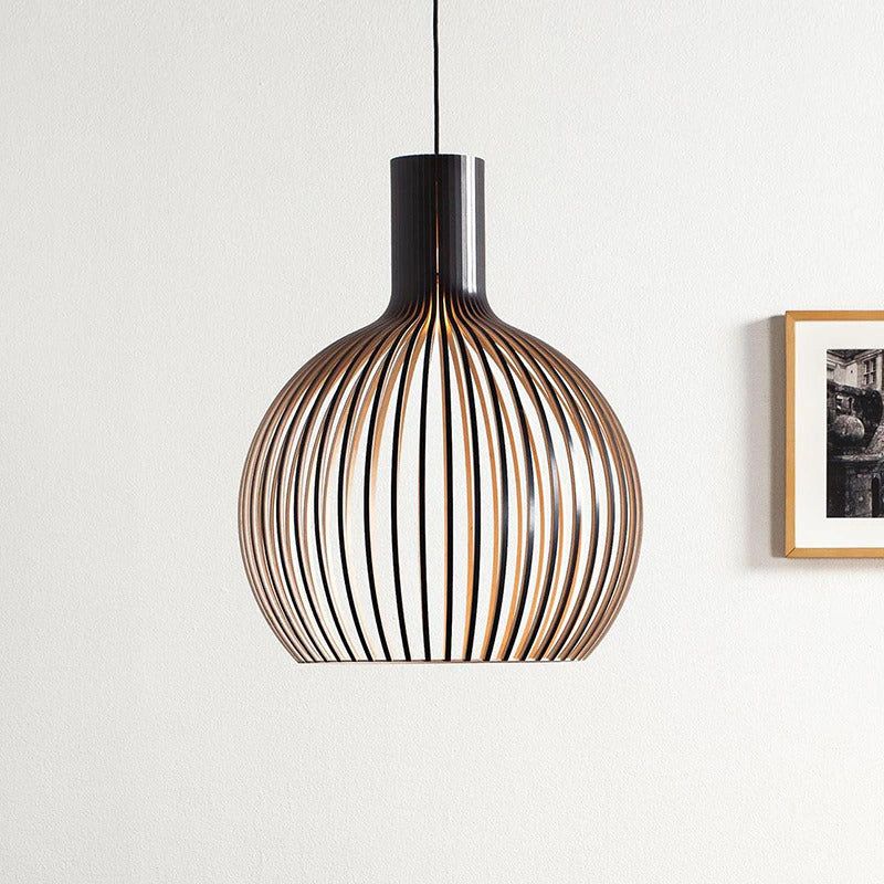 Wooden Pendant Light | Handcrafted Hanging Lamp