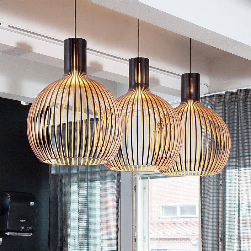 Wooden Pendant Light | Handcrafted Hanging Lamp