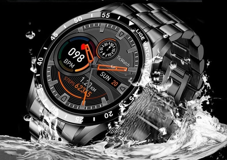 Smartwatch 4G with Metal Band Touchscreen for Calls and Fitness