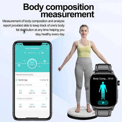 Smartwatch | Blood Pressure & Heart Rate Monitor | SOS Alert | IP68 | Bluetooth Calling | AMOLED