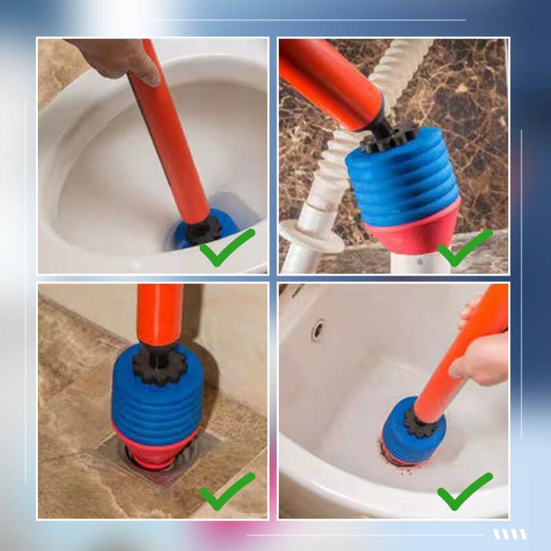 Toilet Plunger High-Pressure Air Cleaner for Quick Clog Removal