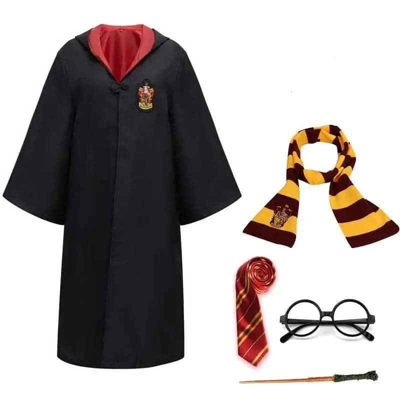 Wizard Costume Magic Costume Cloak Wand Cosplay 5 Piece Set