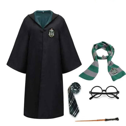 Wizard Costume Magic Costume Cloak Wand Cosplay 5 Piece Set