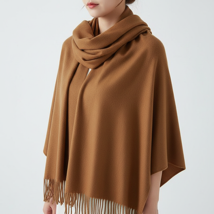 CashmereDream Scarf | Oversized Checked Wrap