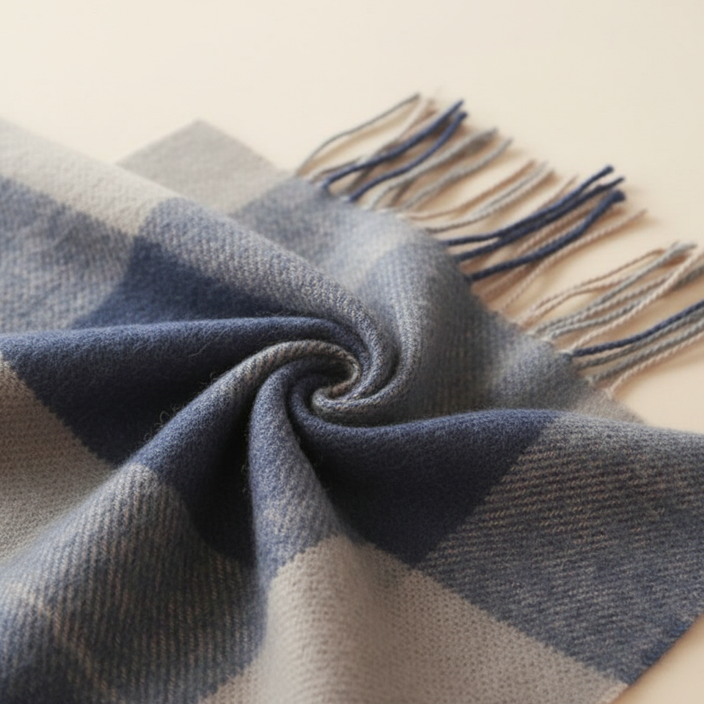 CashmereDream Scarf | Oversized Checked Wrap