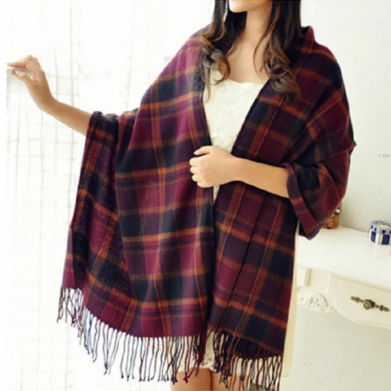 CashmereDream Scarf | Oversized Checked Wrap