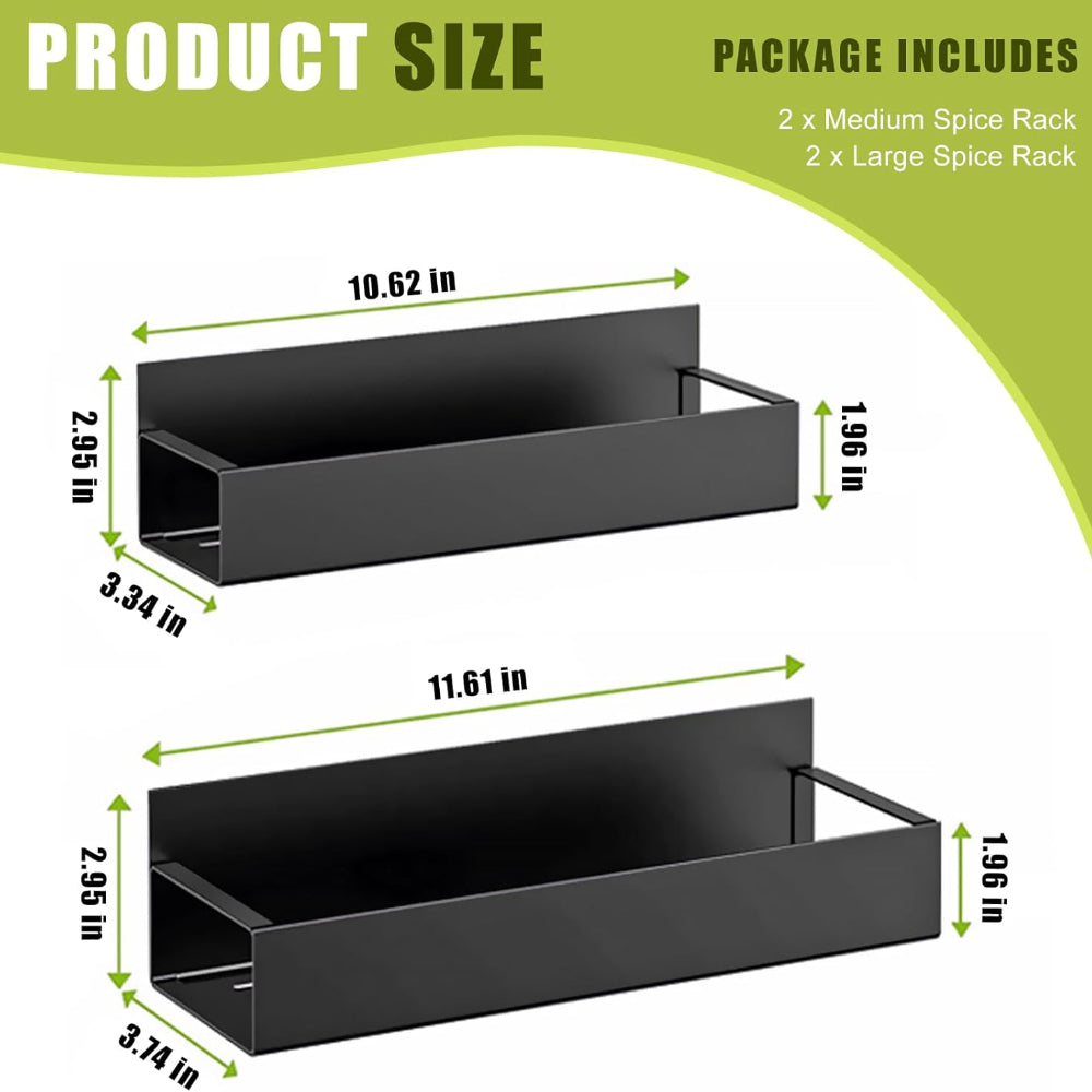 Kitchen Shelf Magnetic Refrigerator Organizer Metal Storage