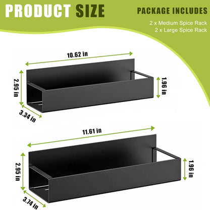 Kitchen Shelf Magnetic Refrigerator Organizer Metal Storage