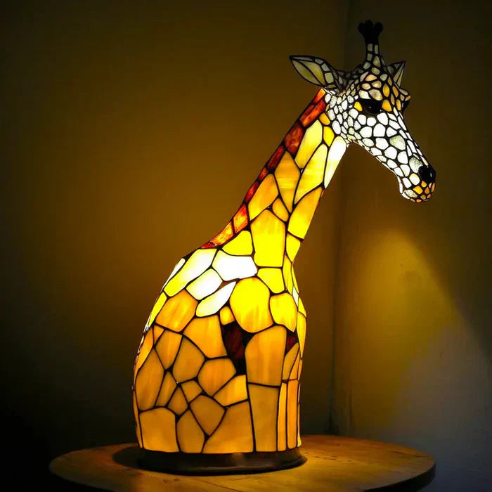 AnimalGlow Table Lamp | Stained-Glass Style Animal Design