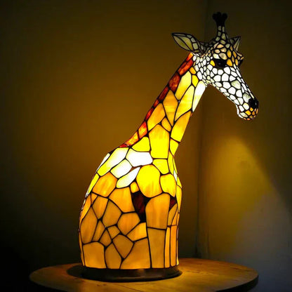 AnimalGlow Table Lamp | Stained-Glass Style Animal Design